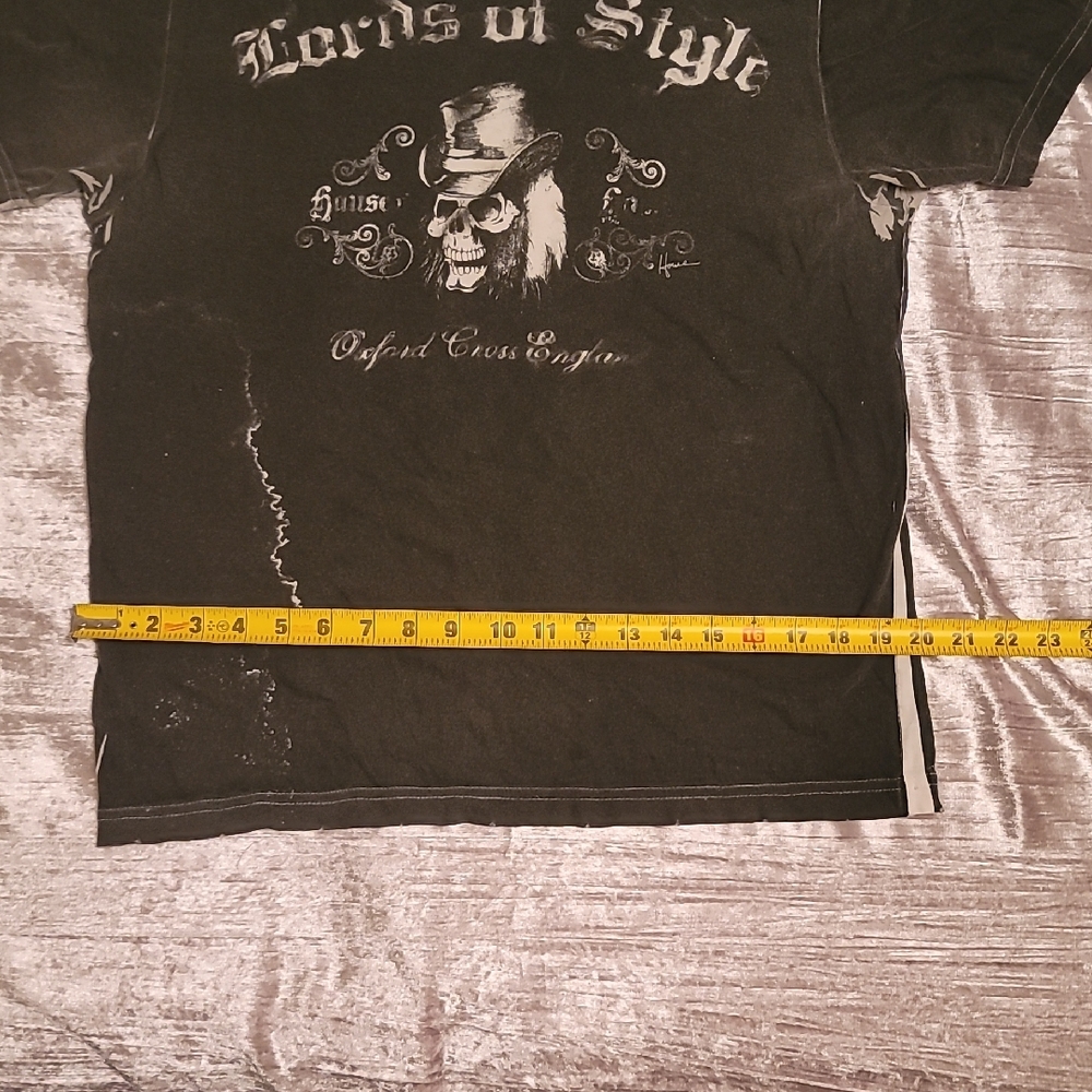 (Rare) Lords of Style Men's Large SS Shirt Intentionally Distressed Black&White - Picture 4 of 8